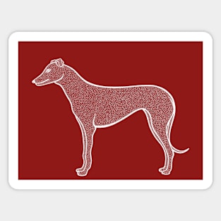 Greyhound Lovers Hand Drawn Dog Design Sticker